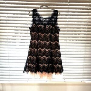 🌻Chic Black Lace Overlay Dress🌻